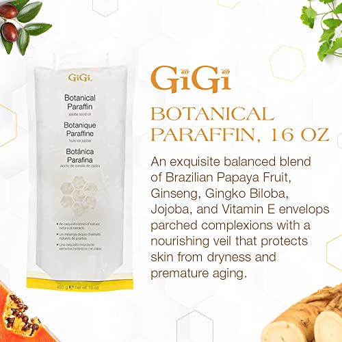 GiGi Botanical Paraffin Wax Refill with Jojoba Oil – 16 oz Moisturizing Block for Hands & Feet