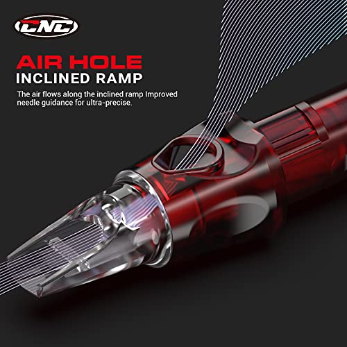 CNC 3RL Disposable Tattoo Needles Cartridge 20Pcs #10 Bugpin Round Liner Red Variant
