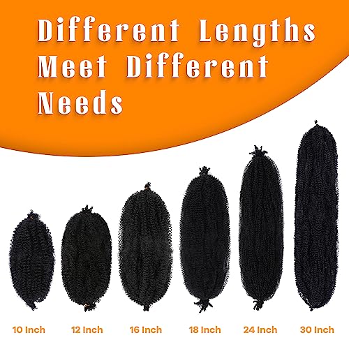 GOWIT 30 Inch Pre-Separated Spring Afro Twist Crochet Hair Extensions
