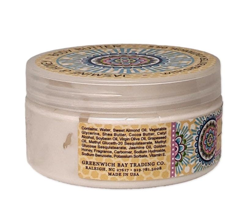Greenwich Bay Jasmine Honey Body Butter 8oz - Deep Moisturizing Skin Care