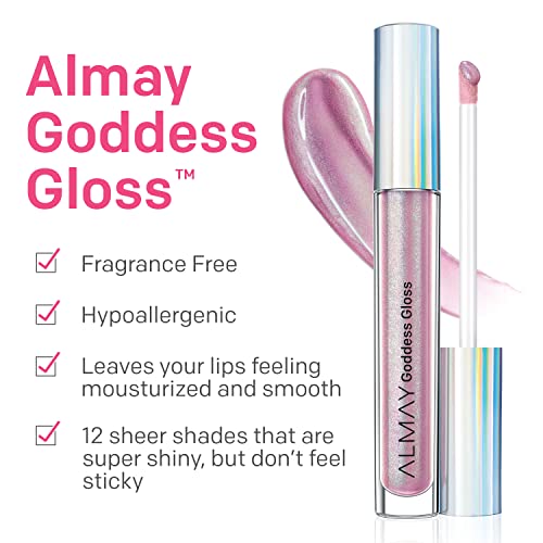 Almay Holographic Lip Gloss, Non-Sticky Hypoallergenic Formula, 0.9 Oz