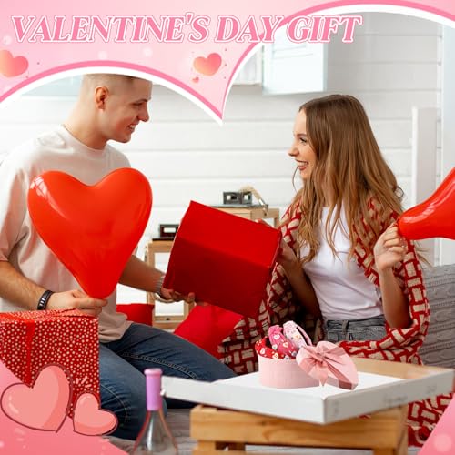 Daifunli 3-Pack Valentine's Day Heart Headbands for Women, Pink, Red & Rose Red