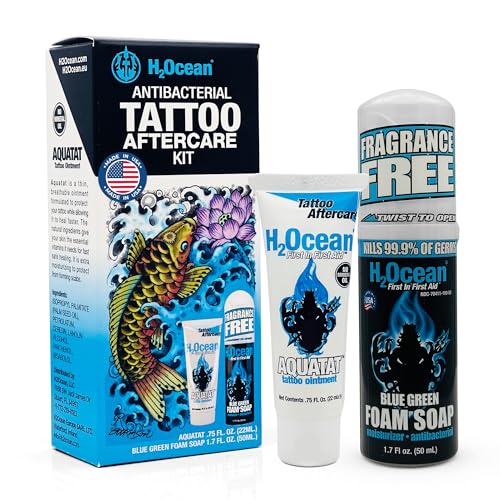 H2Ocean Antibacterial Tattoo Aftercare Kit - Foam Soap & Healing Ointment