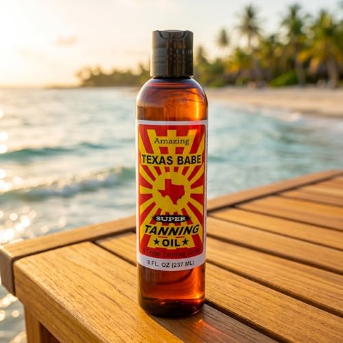 Texas Babe Natural Outdoor Tanning Oil - 8 oz, No Mineral Oil