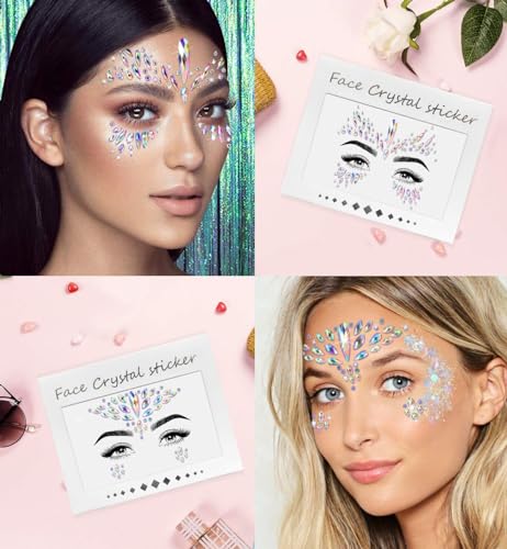 iMethod Holographic Face Gems & Body Glitter Stickers - 12 Piece Set