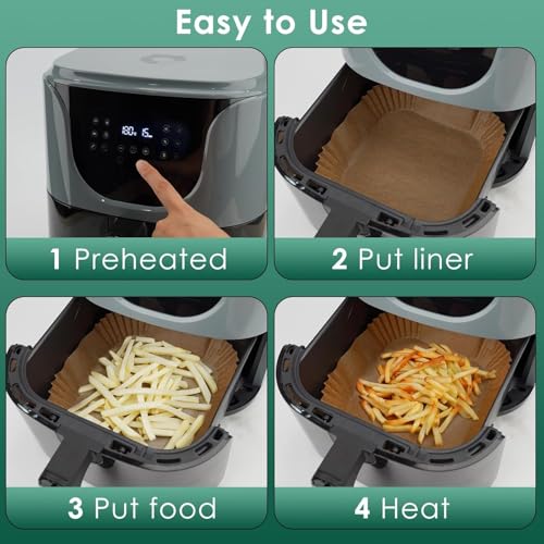 Vailnd 150PCS Air Fryer Liners - 4.7 Inch Non-Stick Parchment Paper