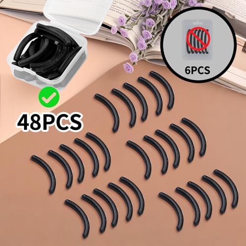48PCS Eyelash Curler Refill Pads - Compatible with Shiseido & Universal Curlers