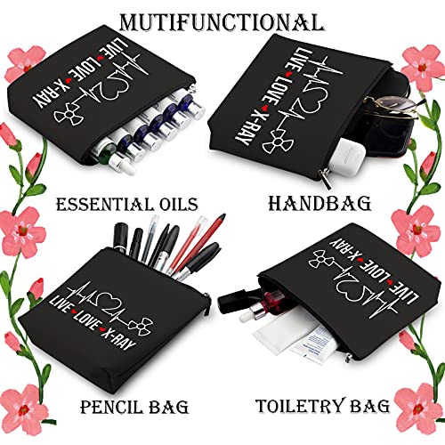 Live Love X-Ray Makeup Bag, Radiology Tech Gift Zipper Pouch