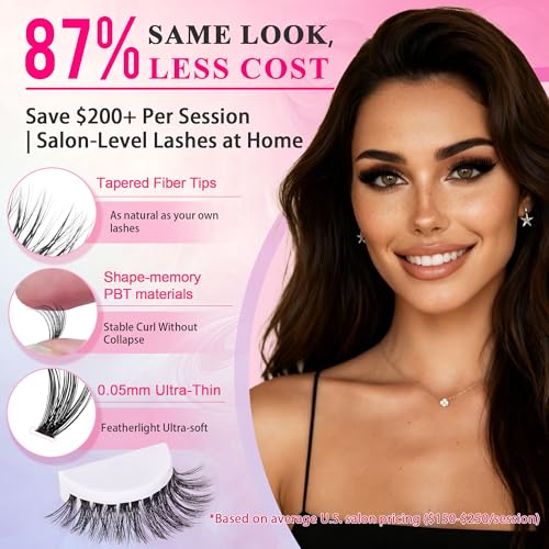 CCODDY Waltz Lash Clusters Kit - 400PCS Wispy DIY Eyelash Extensions Set
