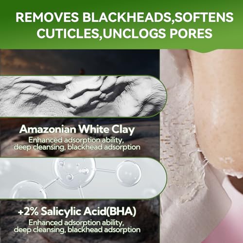 LANBENA Blackhead Remover Cream with 60 Pore Strips for Face & Nose