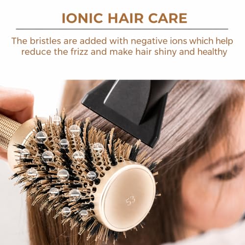 Care Me 1.7 Inch Professional Blow Dry Round Brush - Ceramic Barrel for Styling & Straightening