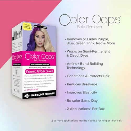 Color Oops Bold Hair Color Remover - 2 Applications, Vegan & Cruelty Free