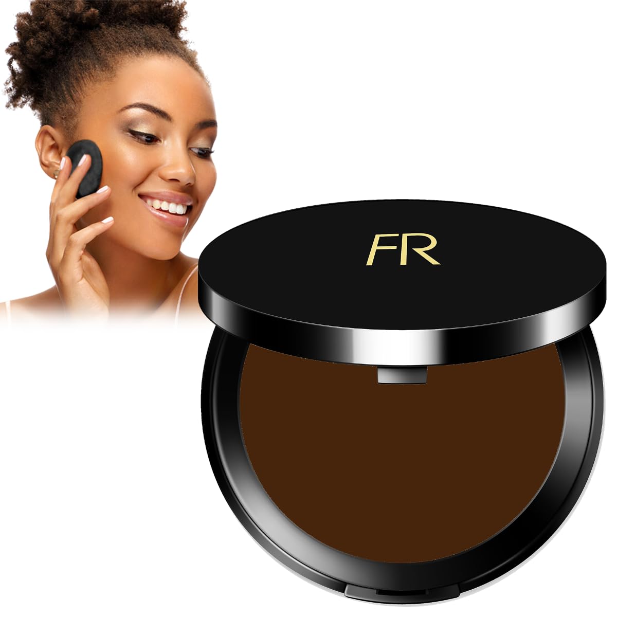 Cream To Powder Foundation - Full Coverage for Deeper Skin Tones | Long Lasting Matte Finish, 0.30 oz