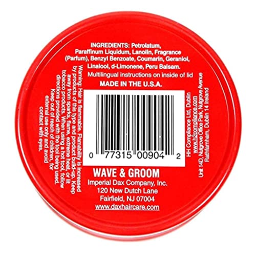 DAX Wave & Groom Heavy Hold Pomade - 3.5oz Jar (3 Pack)