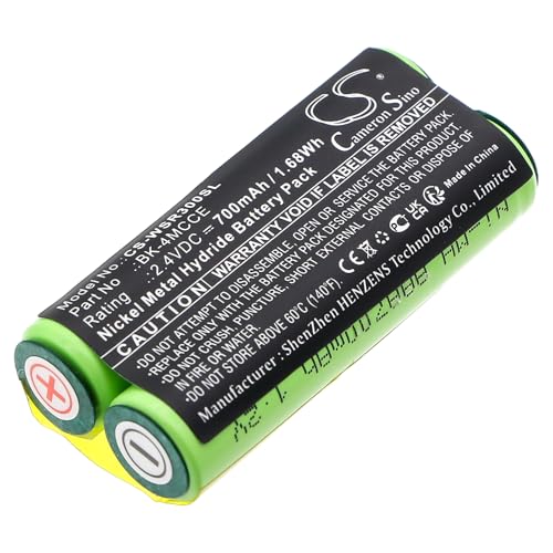 2.4V Ni-MH Replacement Battery for Waterpik Sensonic Plus SR-3000