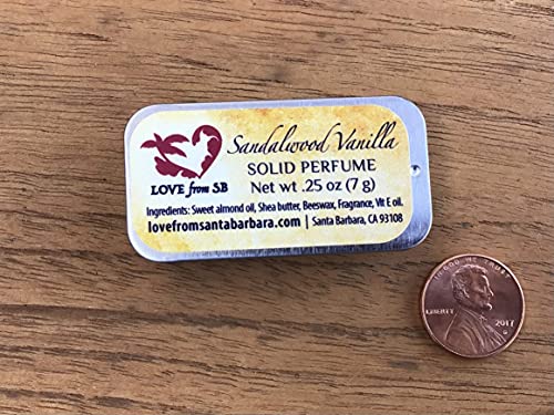 Love from Santa Barbara Sandalwood Vanilla Solid Perfume - Travel Friendly