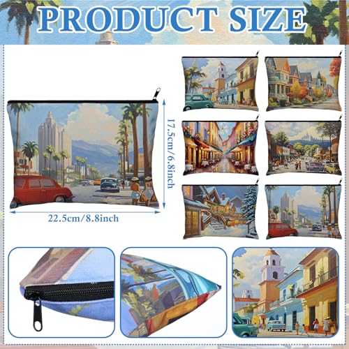 Colorado Makeup Bags Set of 12 - Portable Waterproof Cosmetic Pouches
