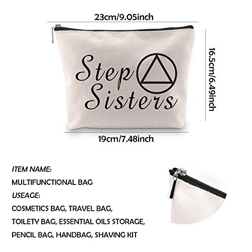 Personalized Sobriety Sister Gift Makeup Bag - Best Friend AA NA Gift Pouch