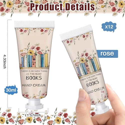 Leelosp 12 Pcs Mini Hand Cream Set - Travel Size Gift for Book Lovers