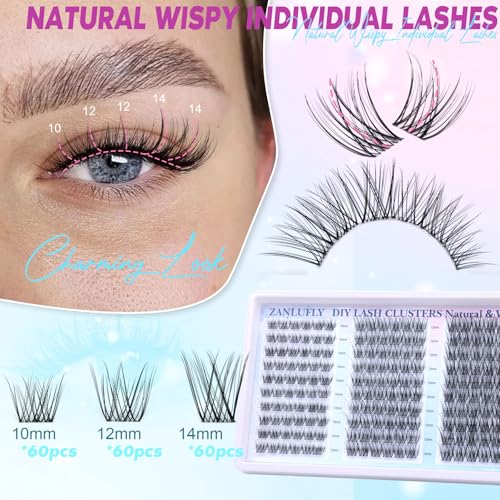 A-Natural CC Curl Wispy Eyelash Clusters 180Pcs for DIY Lash Extensions