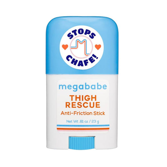 Megababe Thigh Rescue Anti-Chafe Stick Mini | Travel size, great for on-the-go | Vacation and Hot Weather Essential | Prevents skin chafe & irritation | Thighs, bra-lines & more | 0.81 oz (Pack of 1)