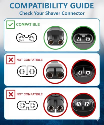 PWR+ Replacement Power Cord for Philips Norelco Electric Shavers & Trimmers
