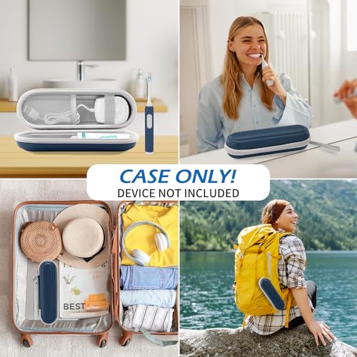Travel Toothbrush Case for Oral-B Pro/Smart/iO & Philips Sonicare – Deep Blue
