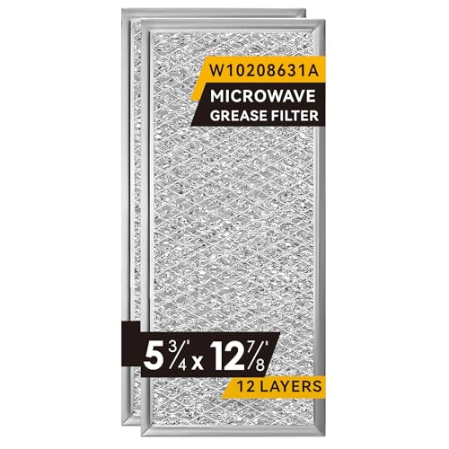 Microwave Grease Filter Replacement for Whirlpool W10208631A - 2 Pack