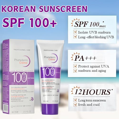 SPF 100 Sunscreen for Face - 2 Pack (2.5 oz Each) - Broad Spectrum UVA UVB Protection