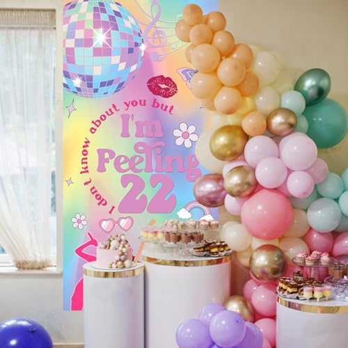 I'm Feeling 22 Birthday Banner - Fun 22nd Party Decoration 3x6ft