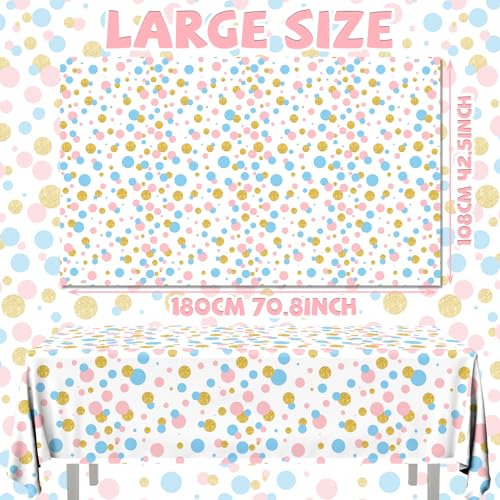 Gender Reveal Tablecloths - 3 Disposable Covers for Baby Showers