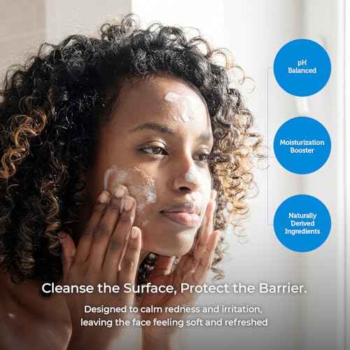 Ceramedx Gentle Foaming Facial Cleanser for Sensitive Skin, 8 oz - Unscented, Vegan