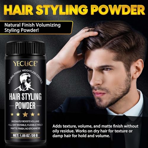 Yecuce Hair Volumizing Powder for Men - Matte Texture & Strong Hold