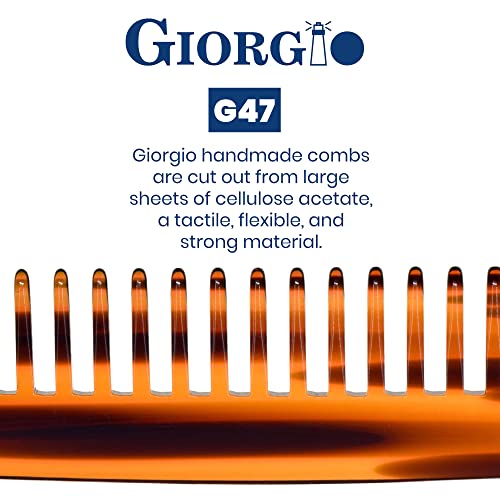 Giorgio G47 Wide Tooth Detangling Comb 2 Pack for Thick Curly Hair