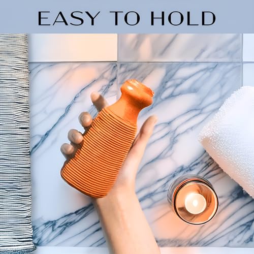 QUBA LINEN 2-Sided Terra Cotta Pumice Stone for Feet & Body