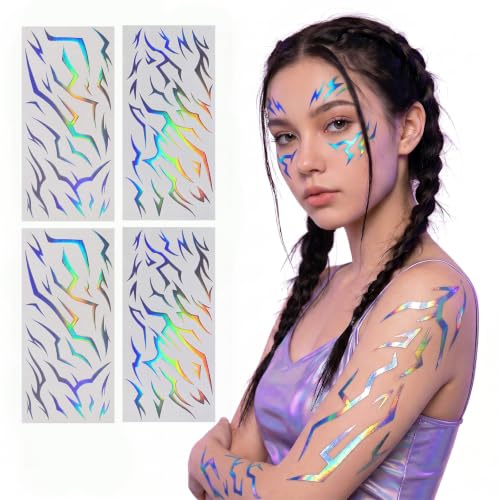 80Pcs Dark Fantasy Demon Mark Temporary Tattoos for Cosplay