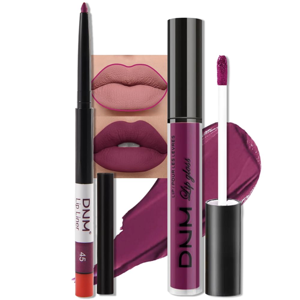 Matte Liquid Lipstick Set - 3 Pcs Dark Red & Purple Plum Shades | Long-Lasting Waterproof Lip Stain
