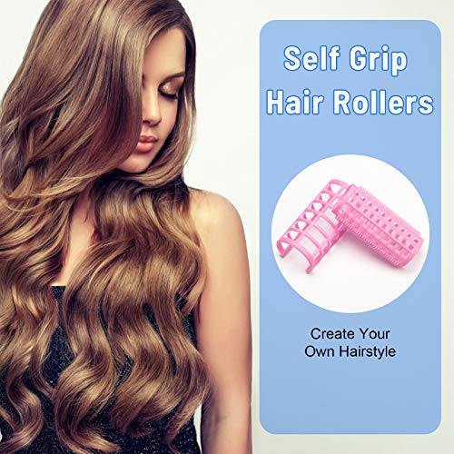 Ahier 20-Pack Self-Grip Hair Rollers - 4 Sizes for Voluminous Curls