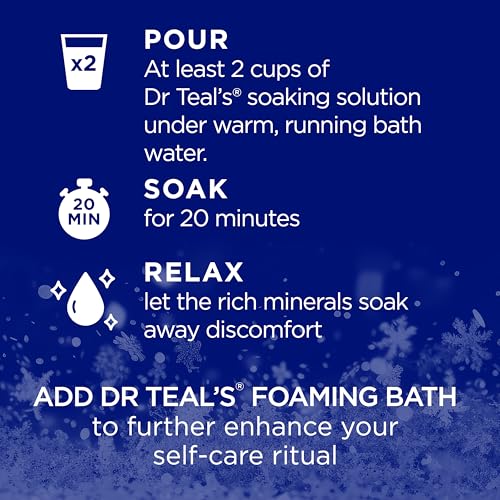 Dr Teal's Magnesium Epsom Salt Soak, Snowy Night - 3 lbs