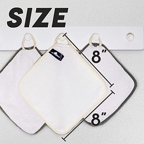 myHomeBody Dual-Textured Exfoliating Washcloths - 3-Layer Ivory Set of 3