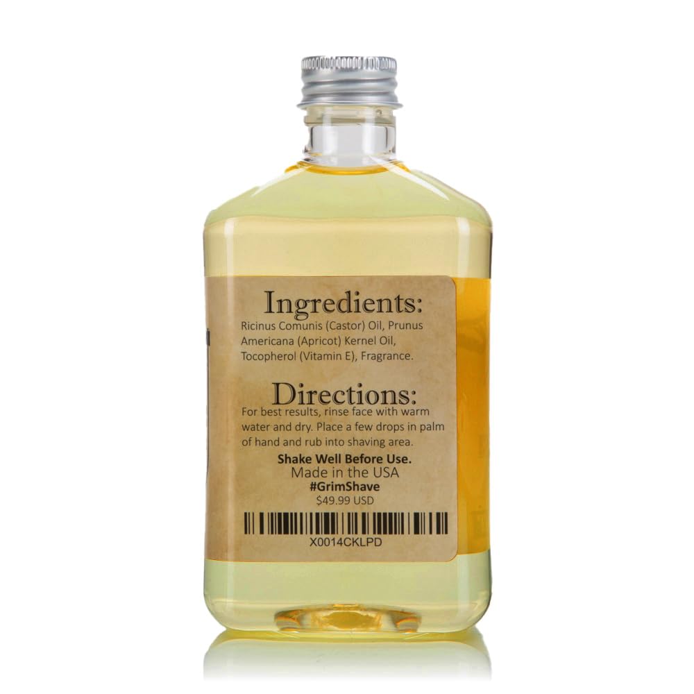 The Blades Grim – Pre-Shave Oil, Handmade in the USA (Smolder, 8.45oz)
