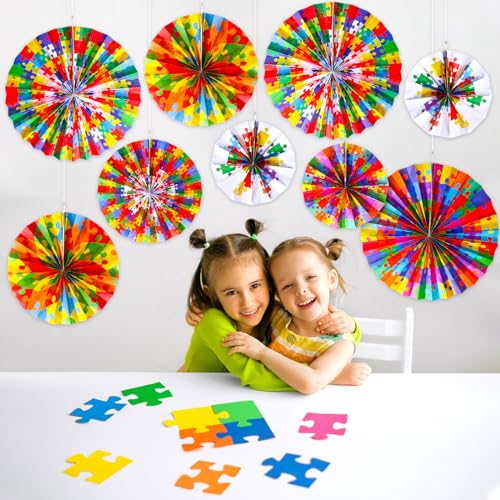 Outus 9-Piece Colorful Puzzle Bulletin Board Set for Classrooms