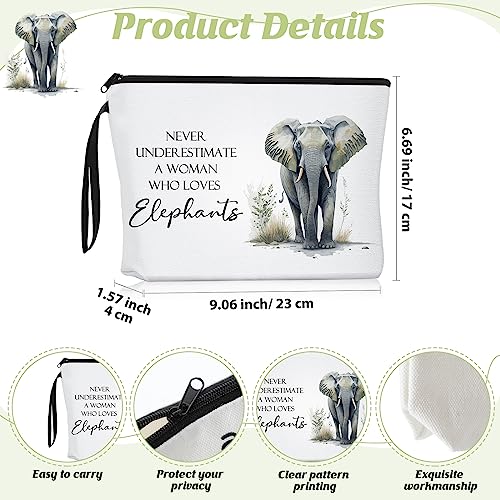 Inbagi Elephant Gifts Set for Women - Mug, Makeup Bag & Keychain