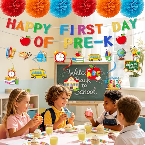 First Day of Pre-K Decorations Set - 15 PCS Classroom Decor