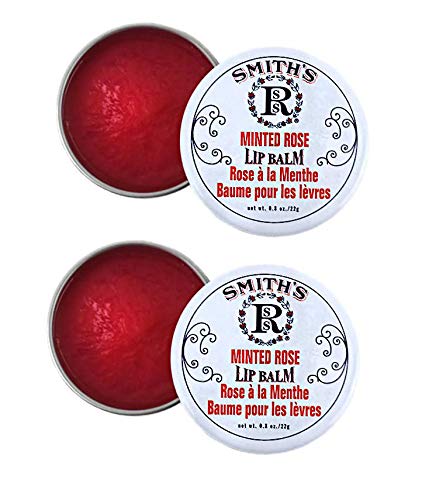 Rosebud Perfume Minted Rose Lip Balm - 2 x 0.8oz Moisturizing Tin Set