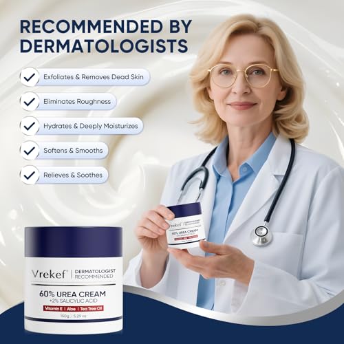 VREKEF 60% Urea Cream with Salicylic Acid for Cracked Heels & Callus Removal