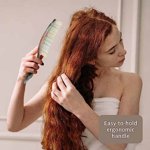 BLUSHMARKS Detangling Hair Brush for All Hair Types - Vented Nylon Bristles