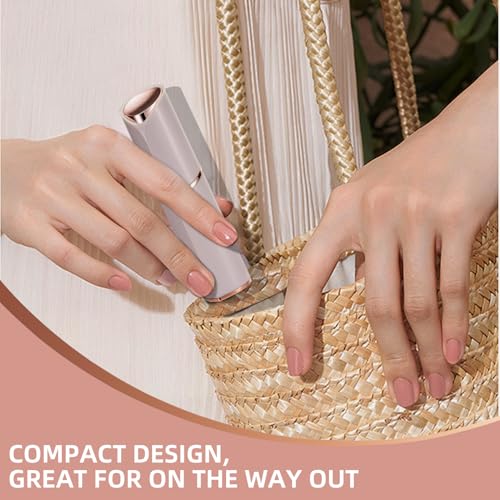 Rose Gold Facial Hair Remover for Women - Rechargeable, 2 Heads