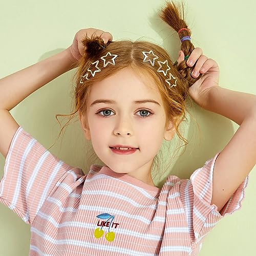 Y2K Star Hair Clips - 15 Pack Non-Slip Metal Barrettes for Women
