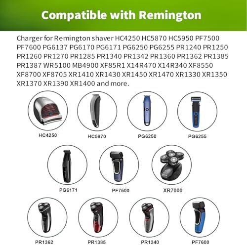 Remington Shaver & Hair Clipper USB Charging Cable Replacement 1.2m